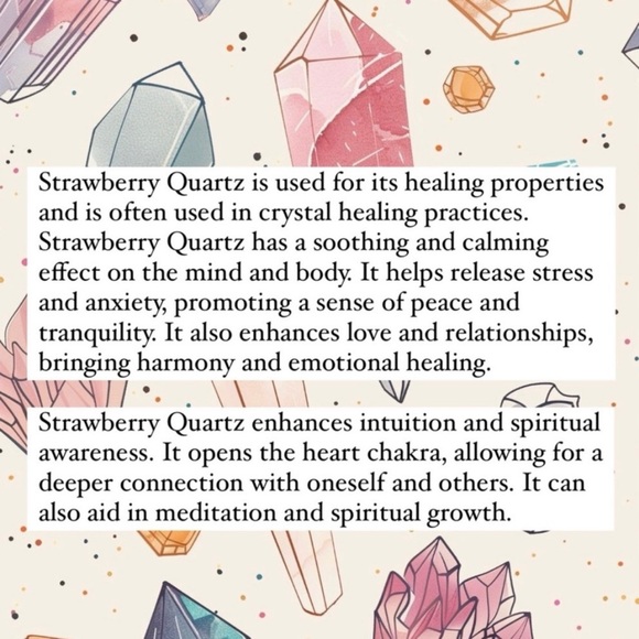 Strawberry Quartz Bracelet 10mm - Picture 5 of 6